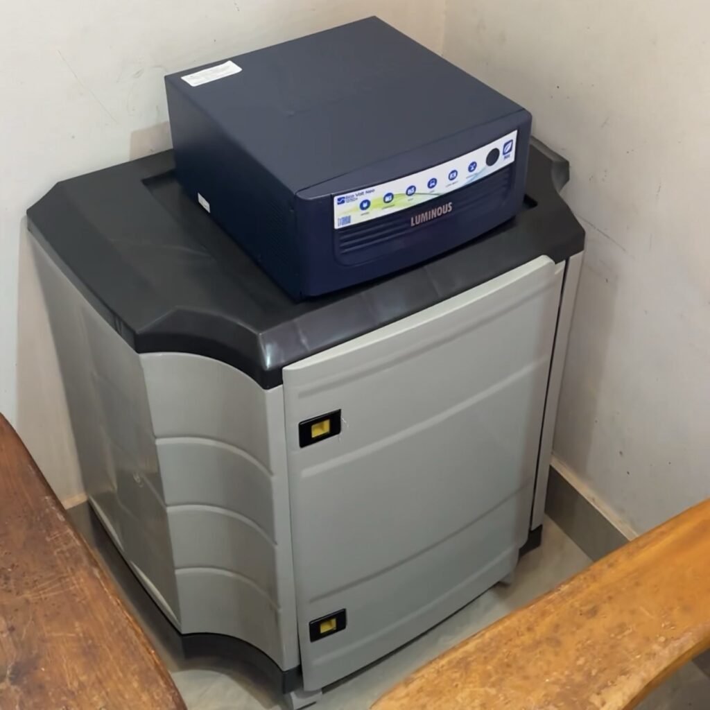Luminous Ecovolt Neo 1250 Home inverter for 3 Bedroom homes power backup solution installed by Inverter care payyanur