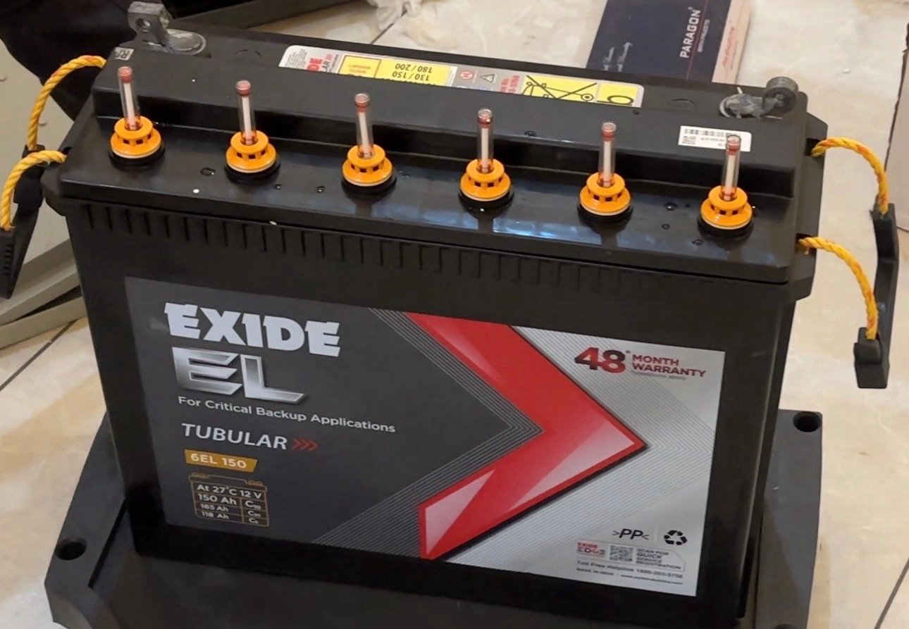 Exide 6EL150 Inverter Battery – Best 150Ah Tubular Battery for Homes ...