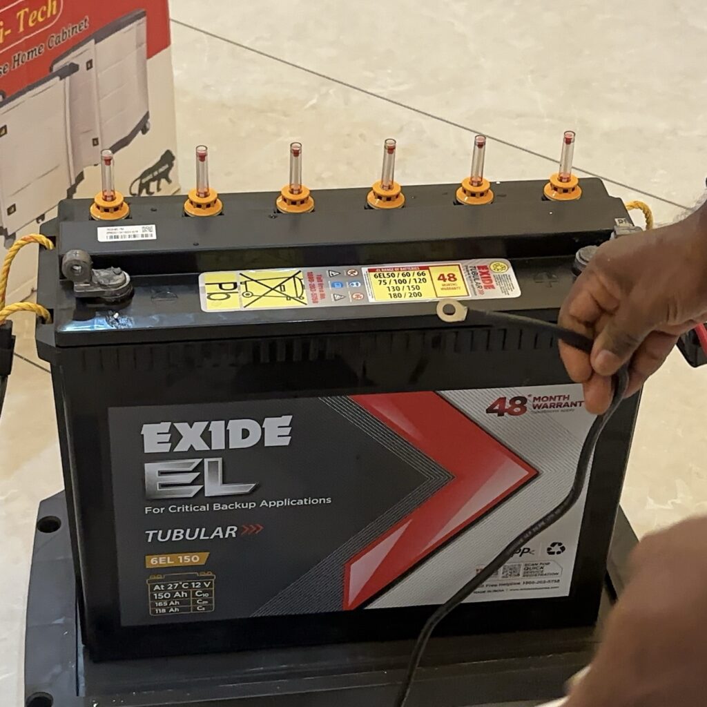 Exide 6EL150 C10 Battery installed in Kannur