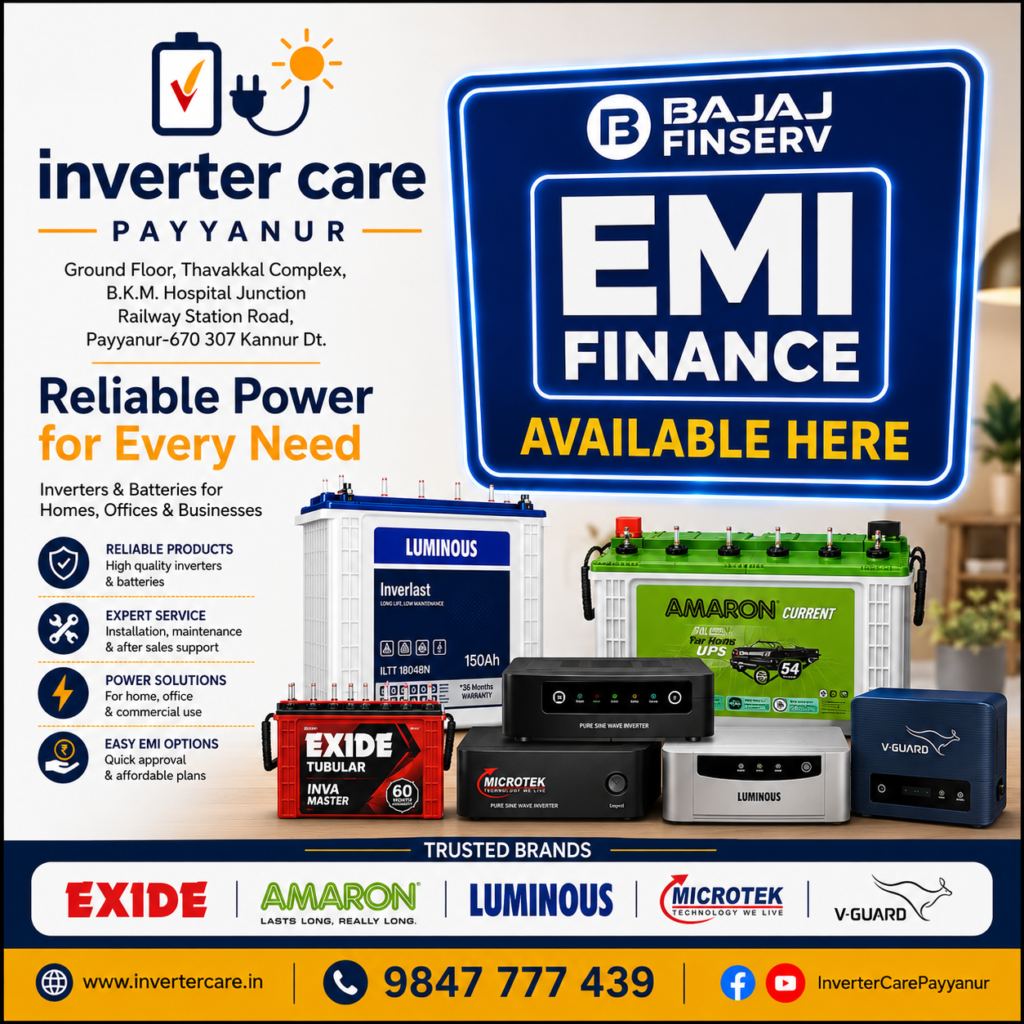 Best inverter dealer in payyanur near me area